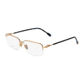 Fred Perry FG50017U030 Rectangle Semi Rim, Gold Frame Eyeglasses - Gold
