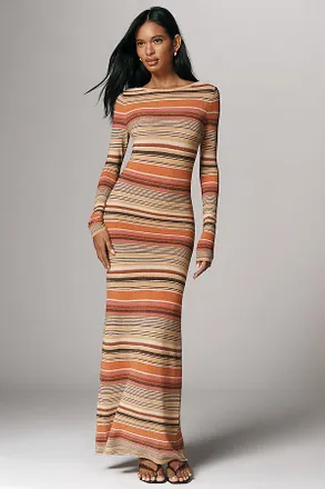 Faithfull The Brand Notturna Long-Sleeve Maxi Dress