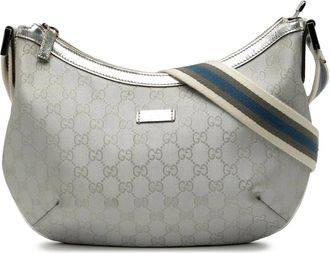 Gucci Pre-owned Shoulder Bags, female, Gray, Size: ONE SIZE Pre-owned Hobo Bag