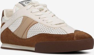 Chlo&eacute; Niedrige Netz- und Ledersneakers Chlo&eacute; Kick