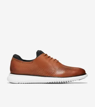 Cole Haan Mens 2.ZER&Oslash;GRAND Laser Wingtip Oxford Shoes - Brown Size 10.5