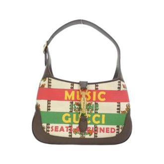 Gucci Pre-owned Shoulder Bags, female, Multicolor, Size: ONE SIZE Pre-owned Jackie 1961 Canvas Leather Shoulder Bag