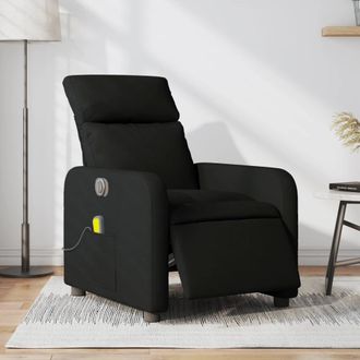 vidaXL Vidaxl - Sill&oacute;n Reclinable De Masaje El&eacute;ctrico Tela Negro