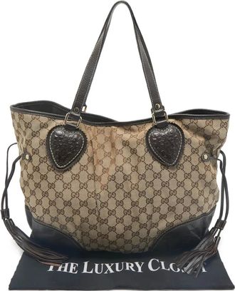 Gucci 2000s shopper met monogram en hartdetail - Beige