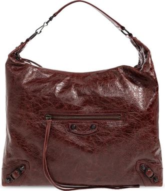 Balenciaga Le City Hobo Bag - Dames - Schoudertassen - Rood - ONE Size - Leer - Tassen
