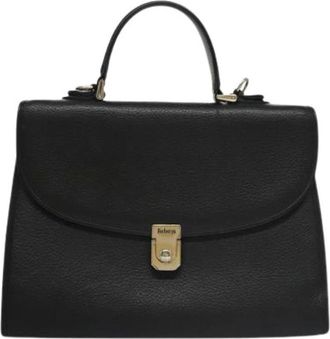 Burberry Pre-owned Handbags, female, Black, Size: ONE SIZE Pre-owned Leather Handbag