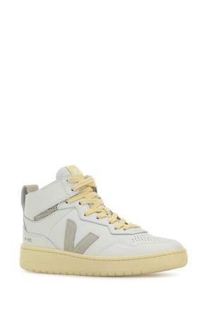 Veja Leather High-Top Sneakers - White