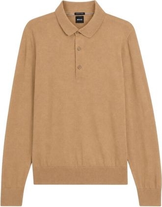 HUGO BOSS H-Lancione Polo - Heren - Polos - Beige - XL - Wol - Tops