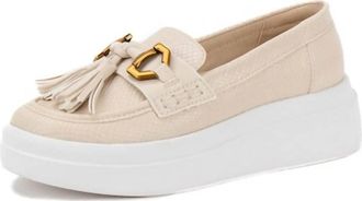 Yellow Box Lss Slip On Platform Tassel Loafer/sneaker In Beige