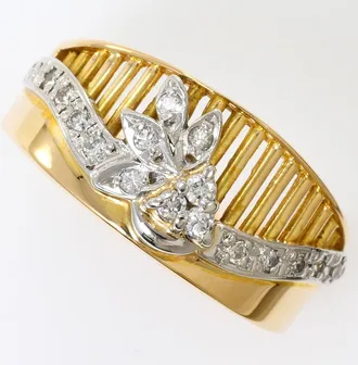 C&A Platinum Yellow Gold Yellow Gold (18K) Platinum 900 Band Ring (Pre-Owned)