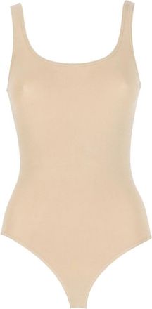 Wolford Beige Mouwloze Katoenen Top - Dames - Bodies - Beige - M - Katoen - Tops