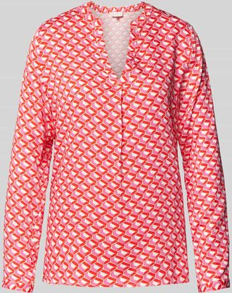 Milano Milano Italy Regular Fit Bluse mit V-Ausschnitt in Rot, Gr&ouml;&szlig;e 38