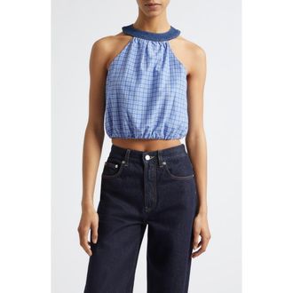 Cinq &agrave; Sept Cassidi Sleeveless Top in Bleu Crush/ultramarine Multi at Nordstrom, Size Medium
