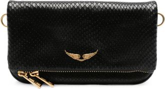 Zadig&Voltaire Rock Snake-effect Clutch Bag