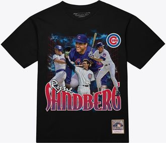 Mitchell & Ness Mens Mitchell & Ness Ryne Sandberg Black Chicago Cubs Legendary Collage Player T-Shirt at Nordstrom, Size Large
