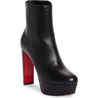 Christian Louboutin Loo Platform Bootie in Black at Nordstrom, Size 11Us