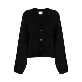 Khaite Cardigans, female, Black, Size: M Scarlet Cardigan