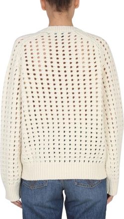 Bottega Veneta Openwork Knit Sweater - White