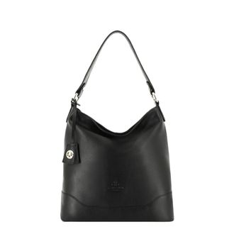 Pourchet Tassen, Dames, Zwart, ONE Size, Leer, 110 Magnet Schoudertas