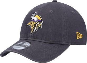 New Era NFL Core Classic 9TWENTY Graphite Adjustable Hat Cap - One Size, Minnesota Vikings, One size