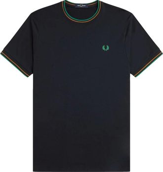 Fred Perry Hombre, Camisetas, Azul, Talla: M