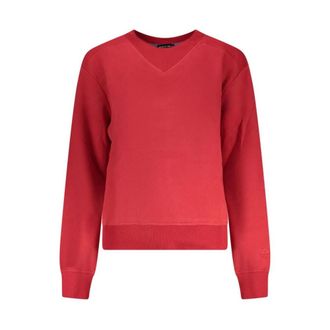 North Sails Katoenen sweatshirt met geribbelde zoom en manchetten - Dames - Sweatshirts - Rood - XL - Katoen - Hoodies & sweatvesten