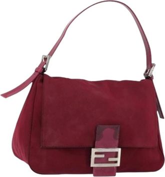 Fendi Pre-owned Shoulder Bags, female, Red, Size: ONE SIZE Pre-owned Vintage Nylon Shoulder Bag