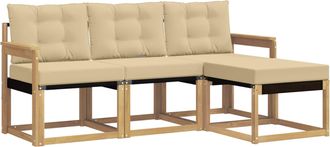 vidaXL Conjunto De Sof&aacute;s De Exterior 4 Uds. Y Beige Vidaxl