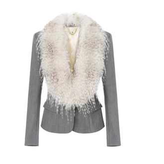 Elisabetta Franchi Mujer, Chaquetas, Gris, Talla: M