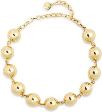 Carolina Herrera Ball Necklace in Gold at Nordstrom