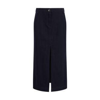 Giorgio Armani Blue Cotton Womens Skirt