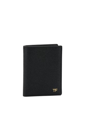 Tom Ford Small Grain Leather Folding Card Holder