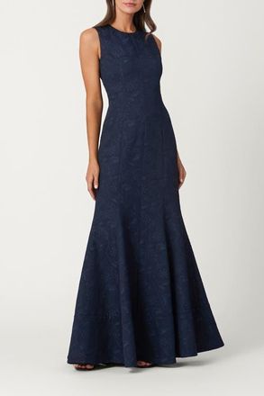 Shoshanna Midnight Paisley Jacquard Wilson Dress in Deep Navy at Nordstrom, Size 10