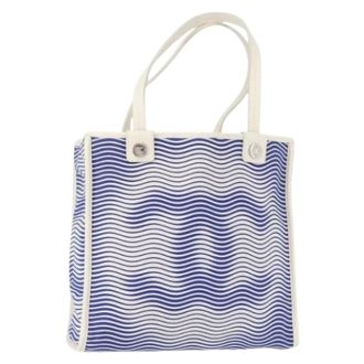Chanel Pre-owned Tote Bags, female, Blue, Size: ONE SIZE Pre-owned Canvas Tote