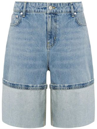 Moschino turn-up denim shorts - Blue