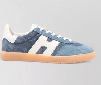 Hogan suede panelled lace-up sneakers