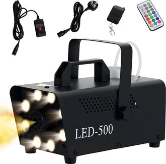 HOMCOM Halloween Fog Machine with 13 LED Colours and 4 Effects - 450W 2000CFM | TJ Hughes