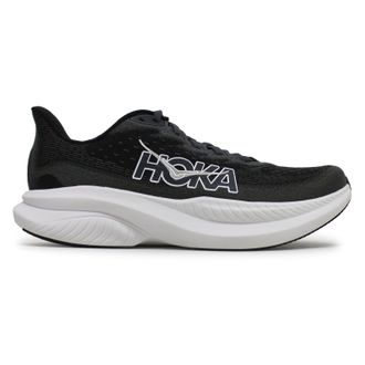 Hoka One One Hoka Mach 6 Textile Mens Low Top Trainers - Black White - Size:UK 11.5