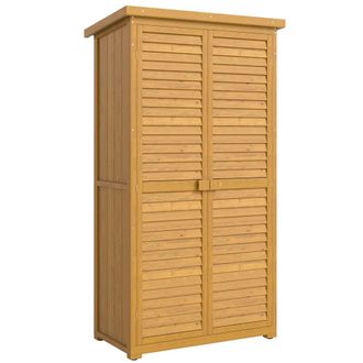 OUTSUNNY Cobertizo de madera 87x46.5x160 cm madera natural