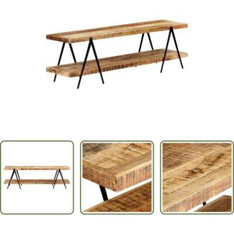 vidaXL vidaXL Mobile per TV rustico - Mobile Porta TV 160x40x50 cm in Legno Massello di Mango