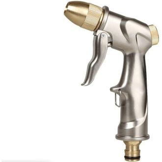 OEM Pistola Pulverizadora Met&aacute;lica, Boquilla De Pulverizaci&oacute;n Met&aacute;lica, Boquilla De Agua A Alta Presi&oacute;n Con 4 Modos, Para Regar Plantas Y C&eacute;sped, Lavar Co