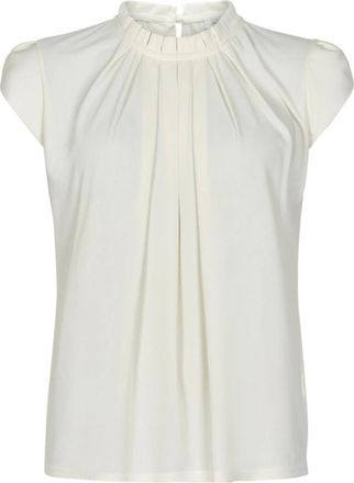 In Front IN Front, Overhemden, Dames, Wit, S, Polyester, Off White Blouse met Ruchedetail