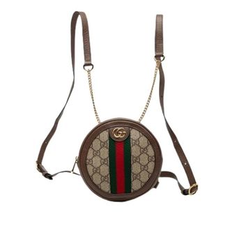 Gucci Pre-owned Ophidia Rugzak - Dames - Pre-owned - Beige - Maat: ONE Size Leer
