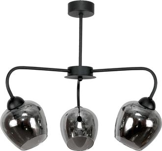 OEM L&aacute;mpara De Techo Colgante, Negra, Pantalla De Cristal, Grafito, 15-172 Horas