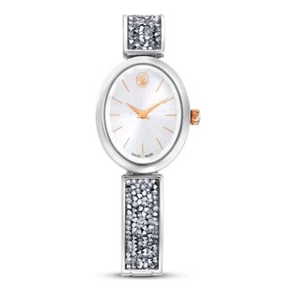 Swarovski Crystal Rock Ovaal Armband Horloge Vrouwen Zilver 5656878 - Dames - Horloges - Grijs - ONE Size - Accessoires