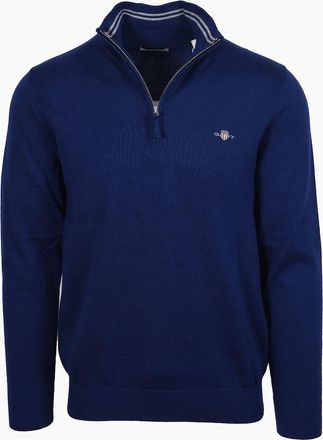 GANT Mens GANT CLASSIC COTTON HALF ZIP RICH NAVY - Size: 40