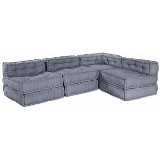 vidaXL Almohada 4 Pcs Gris 70 X 70 X 54 Cm Poli&eacute;ster Vidaxl