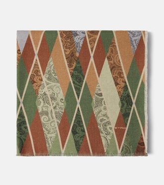 Etro Harlequin wool throw