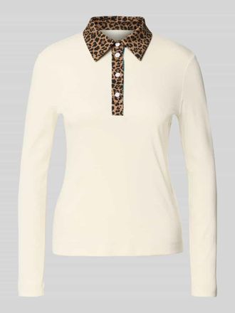 Marc Cain Longsleeve mit Polokragen in Ecru, Größe 40