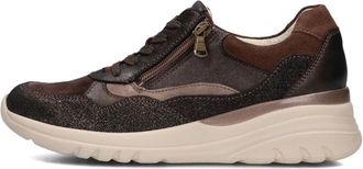 Waldl&auml;ufer Bruine Dames Lage Sneakers Carla - Dames - Sneakers - Bruin - 38 EU - Leer - Schoenen
